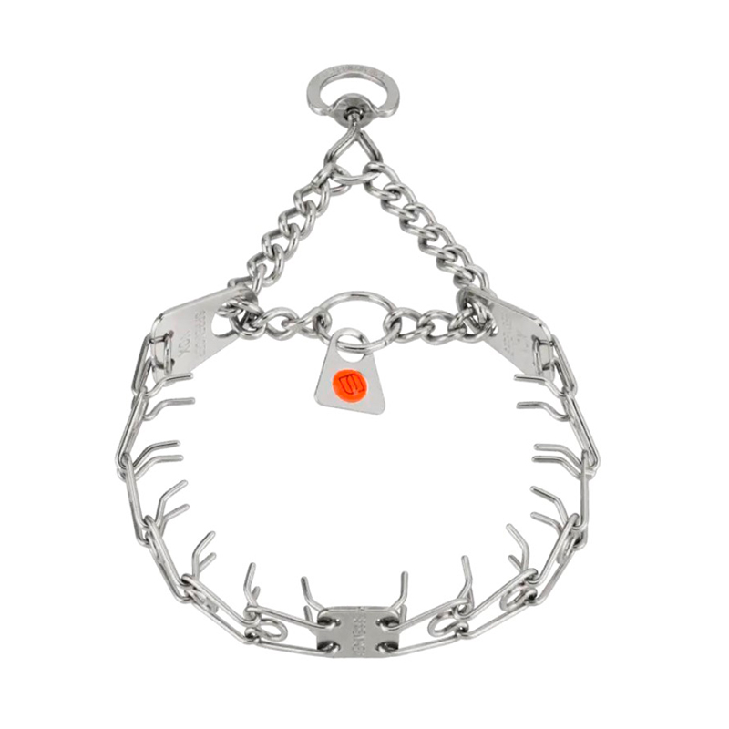 MICRO-PLUS Stainless Steel Training Prong Collar with Center-Plate, Assembly Chain and Swivel (1.5 mm x 13 inches) Herm Sprenger (image for) MICRO-PLUS Stainless Steel Training Prong Collar with Center-Plate, Assembly Chain and Swivel (1.5 mm x 13 inches) Herm Sprenger